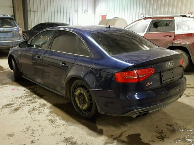 WAUFGCFLXEA102509 - 2014 AUDI S4 PREMIUM BLUE photo 3