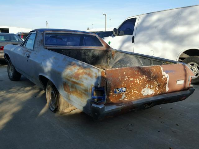 136801L138928 - 1971 CHEVROLET EL CAMINO GRAY photo 3