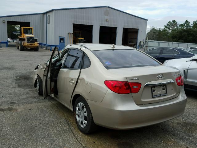 KMHDU4AD3AU009294 - 2010 HYUNDAI ELANTRA BL TAN photo 3