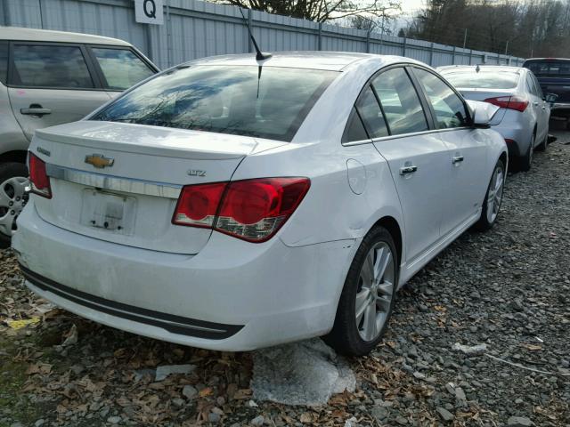 1G1PG5SB2E7378902 - 2014 CHEVROLET CRUZE LTZ WHITE photo 4