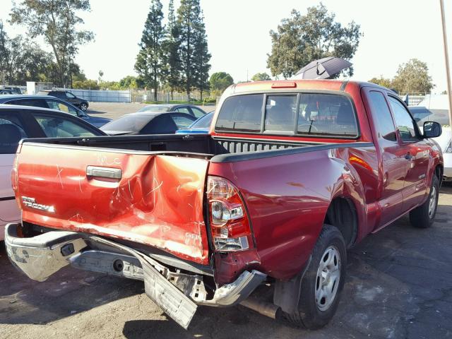 5TETX22N75Z057056 - 2005 TOYOTA TACOMA ACC RED photo 4