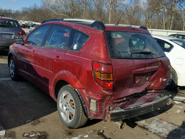 5Y2SL63845Z467915 - 2005 PONTIAC VIBE RED photo 3