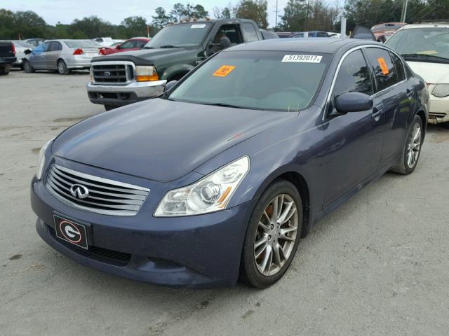 JNKBV61E07M723100 - 2007 INFINITI G35 BLUE photo 2