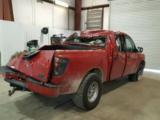 1N6AA07A47N221935 - 2007 NISSAN TITAN XE RED photo 4