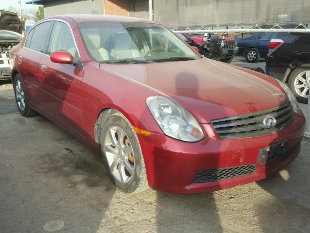 JNKCV51E65M204659 - 2005 INFINITI G35 BURGUNDY photo 1