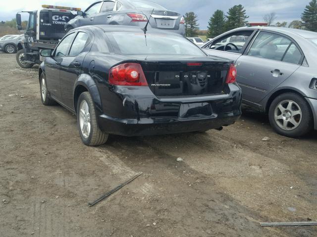 1B3BD1FB6BN621651 - 2011 DODGE AVENGER MA BLACK photo 3