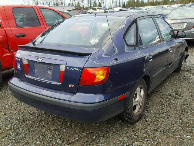 KMHDN55D43U089818 - 2003 HYUNDAI ELANTRA GL BLUE photo 4