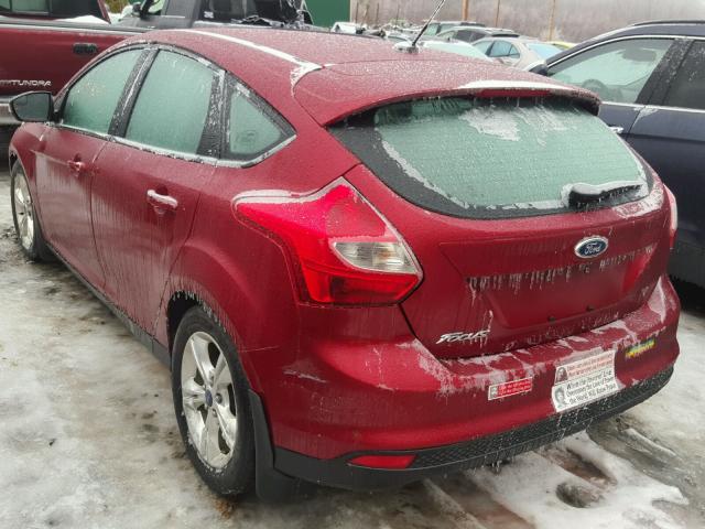 1FADP3K26EL101469 - 2014 FORD FOCUS SE BURGUNDY photo 3