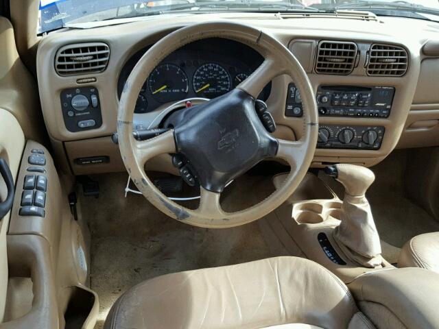 1GNCS13W212220363 - 2001 CHEVROLET BLAZER BLUE photo 9