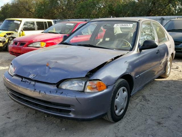 JHMEG8646SS044133 - 1995 HONDA CIVIC DX GRAY photo 2