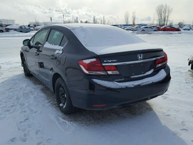 2HGFB2F4XDH101687 - 2013 HONDA CIVIC LX BLACK photo 3