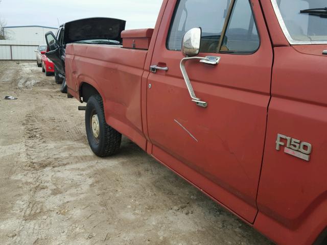 1FTDF15YXGKB28569 - 1986 FORD F150 RED photo 9