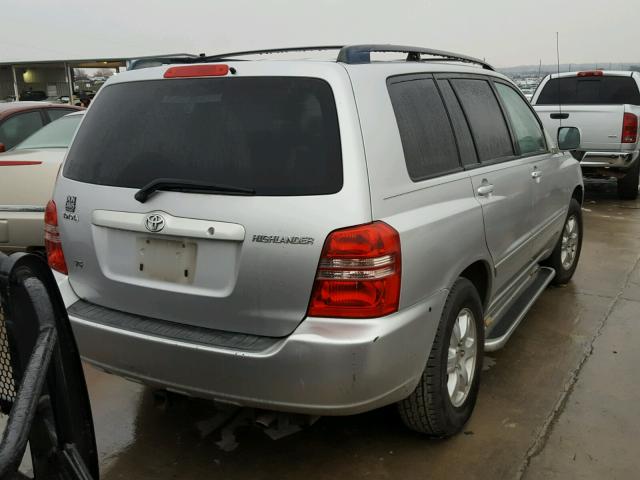 JTEGF21A720046195 - 2002 TOYOTA HIGHLANDER SILVER photo 4