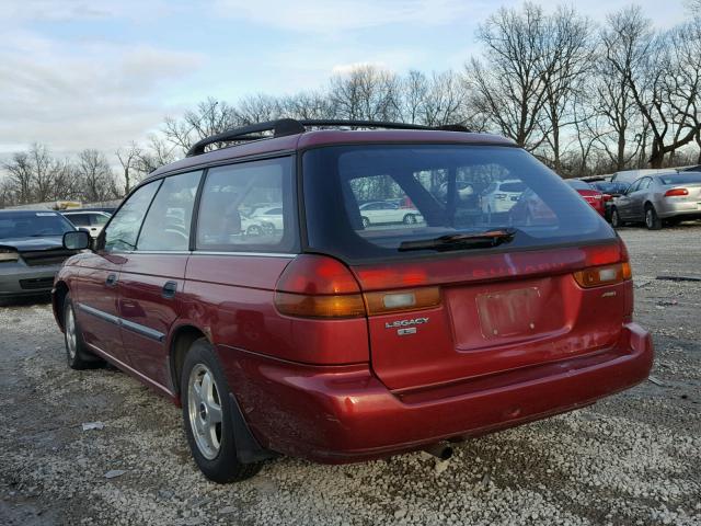 4S3BK4359T6937805 - 1996 SUBARU LEGACY WAG RED photo 3