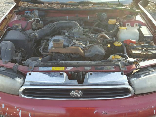 4S3BK4359T6937805 - 1996 SUBARU LEGACY WAG RED photo 7