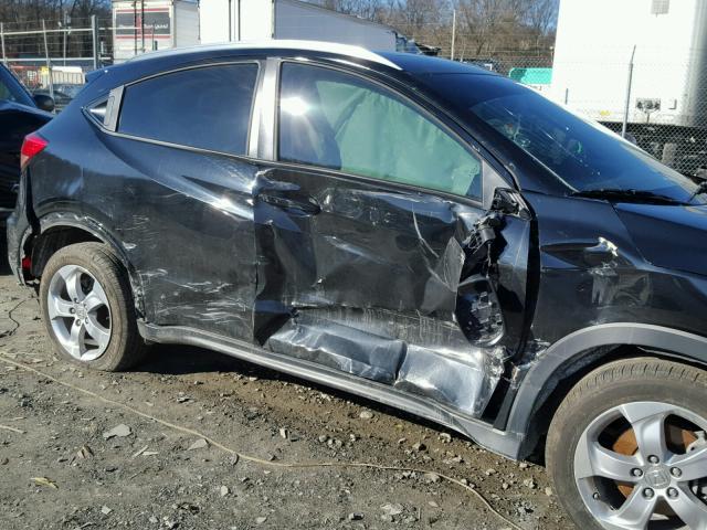 3CZRU6H79GM755259 - 2016 HONDA HR-V EXL BLACK photo 9