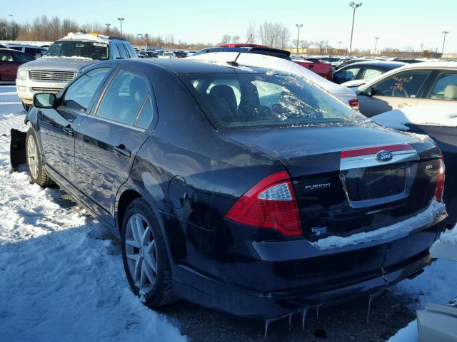 3FAHP0JA5CR168815 - 2012 FORD FUSION SEL BLACK photo 3