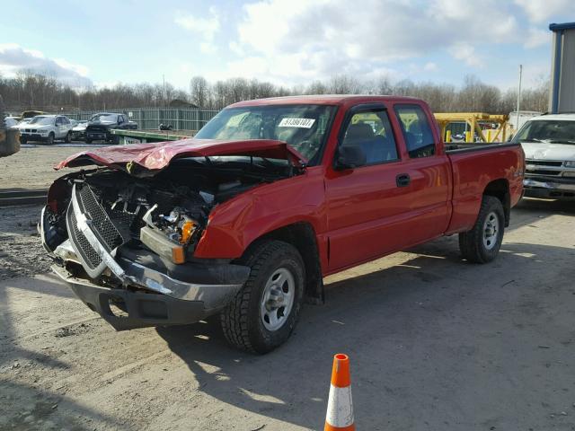 1GCEK19T04E172086 - 2004 CHEVROLET SILVERADO RED photo 2