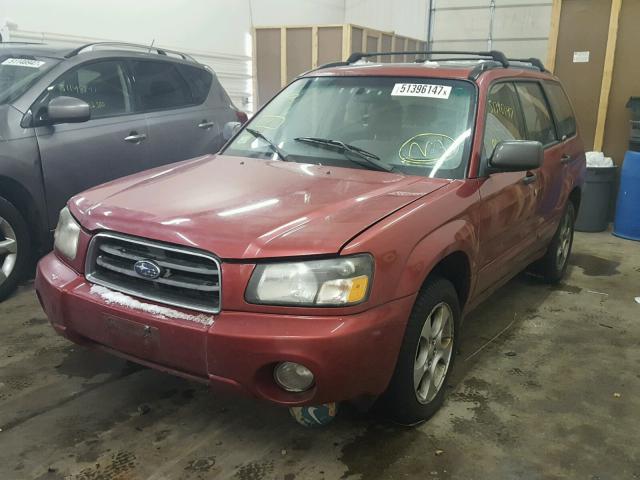 JF1SG65634G741282 - 2004 SUBARU FORESTER 2 RED photo 2