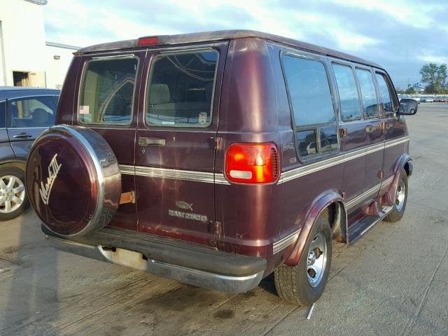 2B6HB21X7VK589448 - 1997 DODGE RAM VAN B2 BURGUNDY photo 4