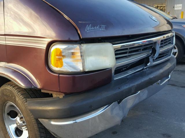 2B6HB21X7VK589448 - 1997 DODGE RAM VAN B2 BURGUNDY photo 9