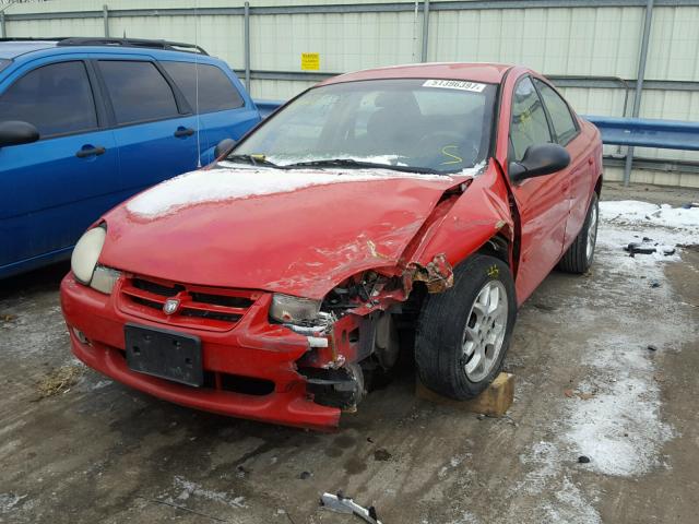 1B3ES56C92D632247 - 2002 DODGE NEON ES RED photo 2