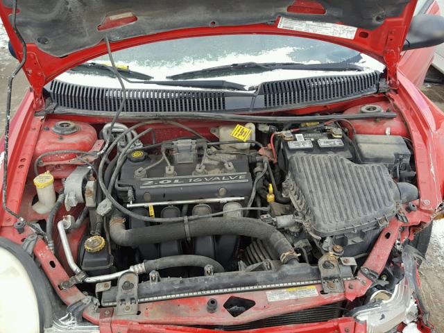 1B3ES56C92D632247 - 2002 DODGE NEON ES RED photo 7