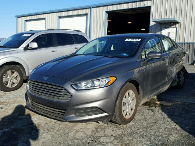 3FA6P0G75DR266182 - 2013 FORD FUSION S GRAY photo 2