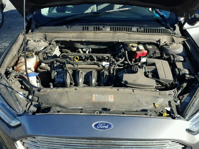 3FA6P0G75DR266182 - 2013 FORD FUSION S GRAY photo 7