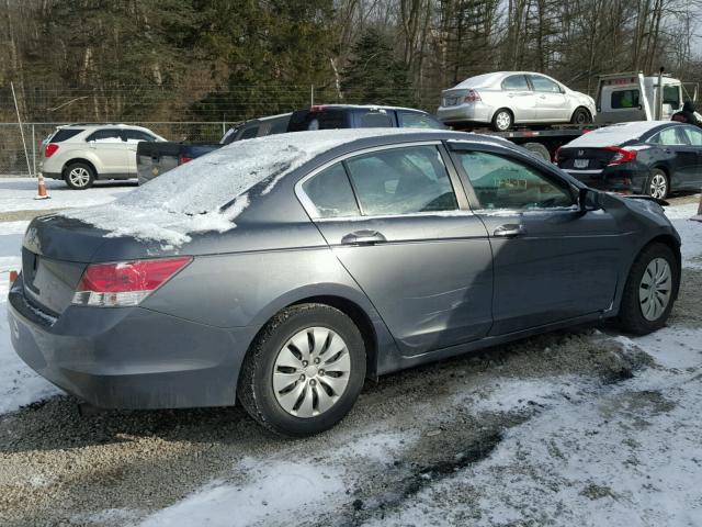 1HGCP25389A098341 - 2009 HONDA ACCORD LX GRAY photo 4