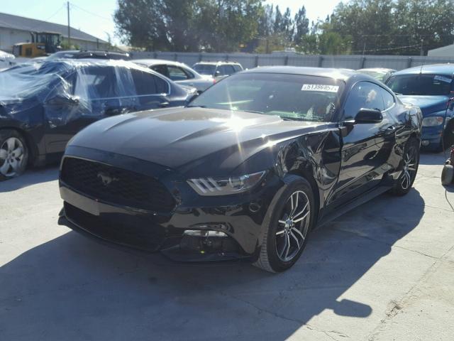 1FA6P8TH5G5247183 - 2016 FORD MUSTANG BLACK photo 2