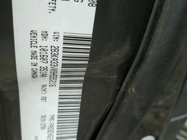 2B3KA33V09H555216 - 2009 DODGE CHARGER SX GRAY photo 10