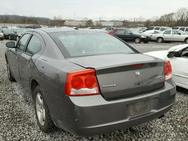 2B3KA33V09H555216 - 2009 DODGE CHARGER SX GRAY photo 3