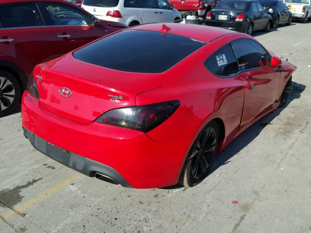 KMHHT6KD8CU072246 - 2012 HYUNDAI GENESIS CO RED photo 4