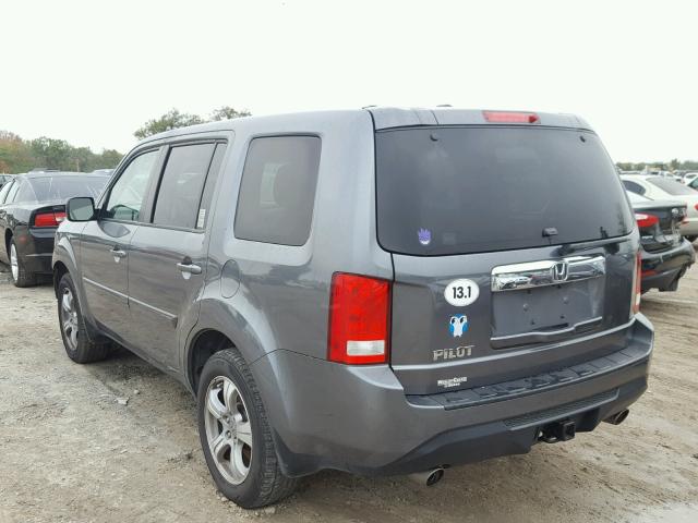 5FNYF3H57CB015460 - 2012 HONDA PILOT EXL GRAY photo 3