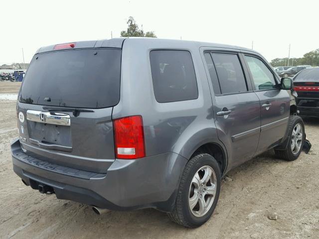 5FNYF3H57CB015460 - 2012 HONDA PILOT EXL GRAY photo 4