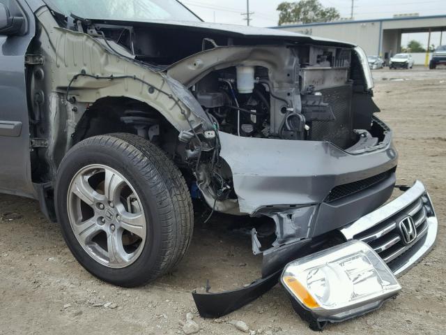 5FNYF3H57CB015460 - 2012 HONDA PILOT EXL GRAY photo 9