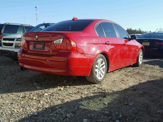 WBAVA33527PV66154 - 2007 BMW 328 I RED photo 4