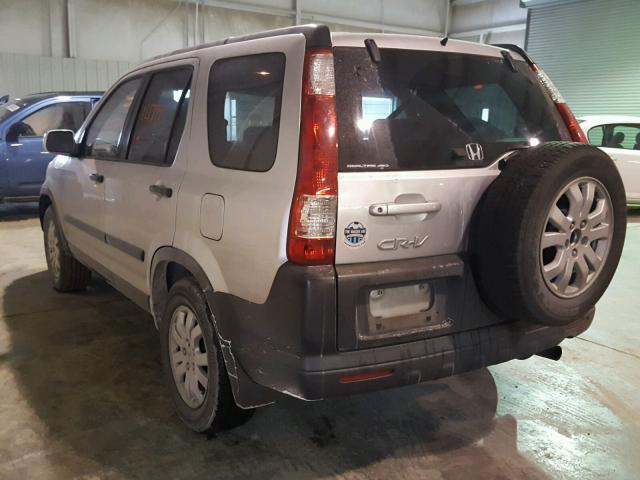 JHLRD78866C011285 - 2006 HONDA CR-V EX SILVER photo 3