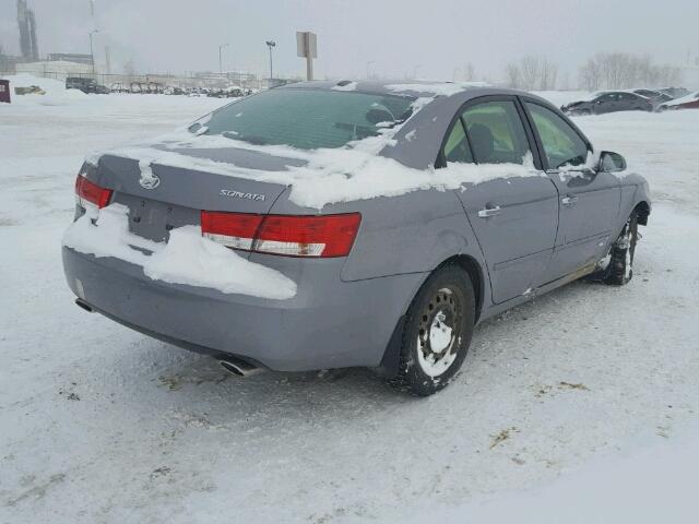 5NPET46FX8H319582 - 2008 HYUNDAI SONATA GLS GRAY photo 4