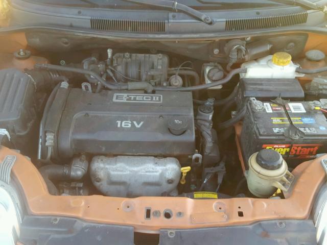 KL1TD56636B595487 - 2006 CHEVROLET AVEO BASE ORANGE photo 7