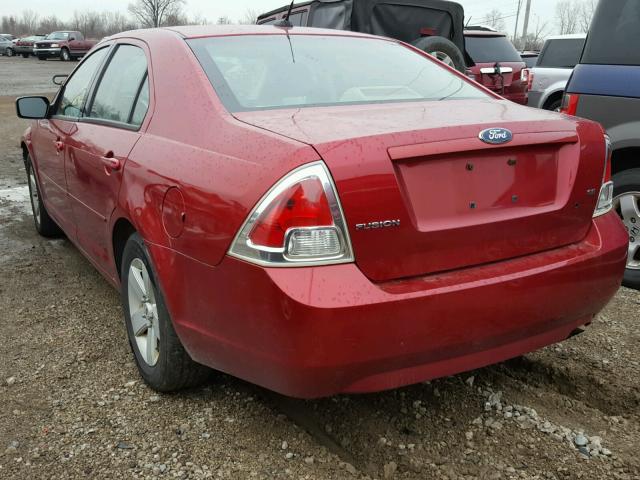 3FAHP07Z37R154740 - 2007 FORD FUSION SE RED photo 3