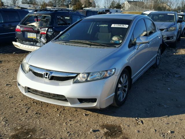 2HGFA16849H545624 - 2009 HONDA CIVIC EX ვერცხლისფერი ფოტო 2