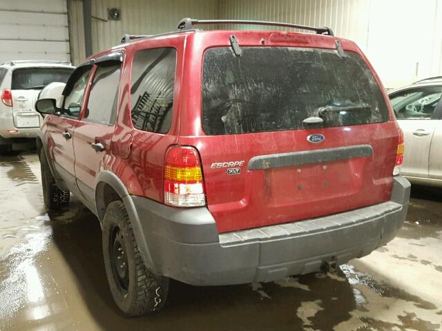 1FMYU93155KA59066 - 2005 FORD ESCAPE XLT RED photo 3