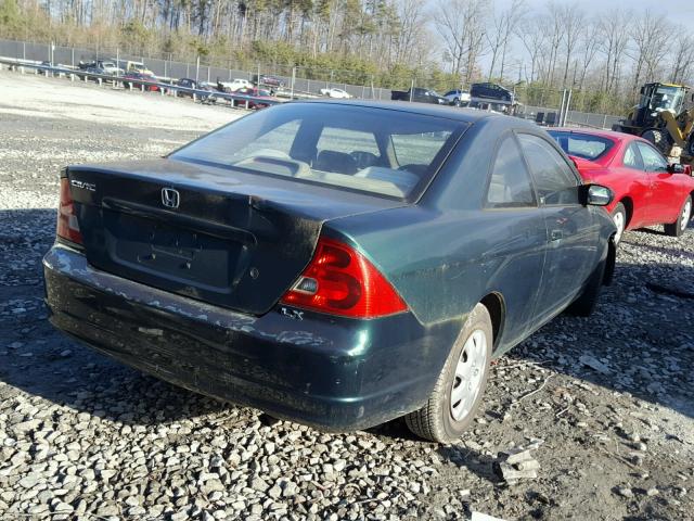 1HGEM22572L037970 - 2002 HONDA CIVIC LX GREEN photo 4