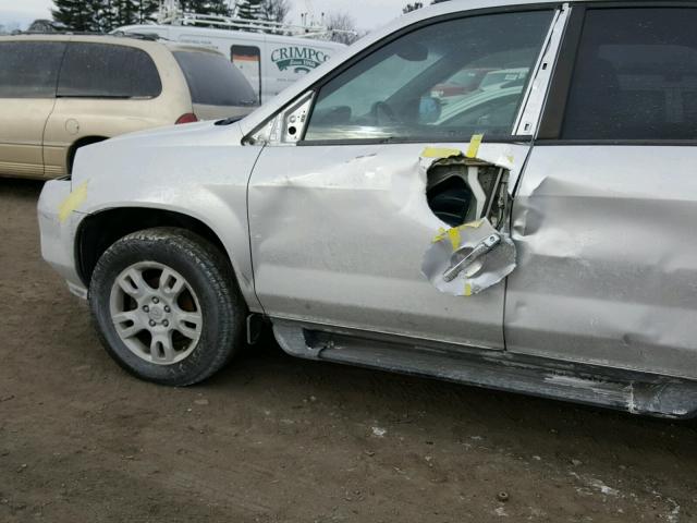 2HNYD18925H522707 - 2005 ACURA MDX TOURIN SILVER photo 10