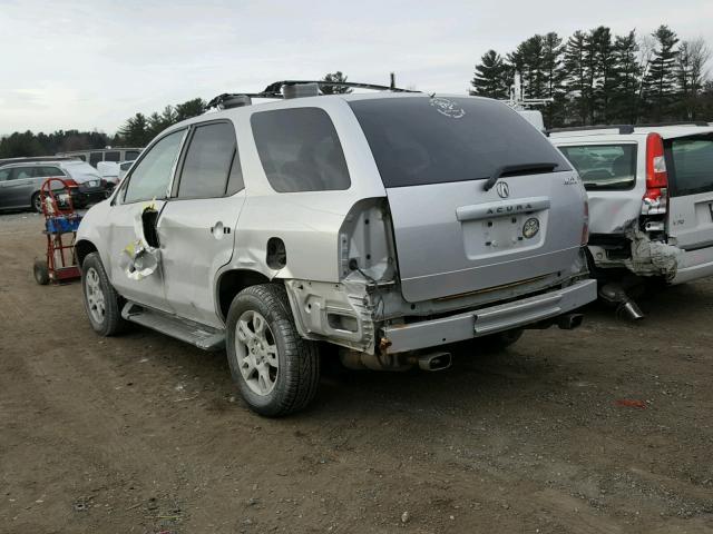 2HNYD18925H522707 - 2005 ACURA MDX TOURIN SILVER photo 3