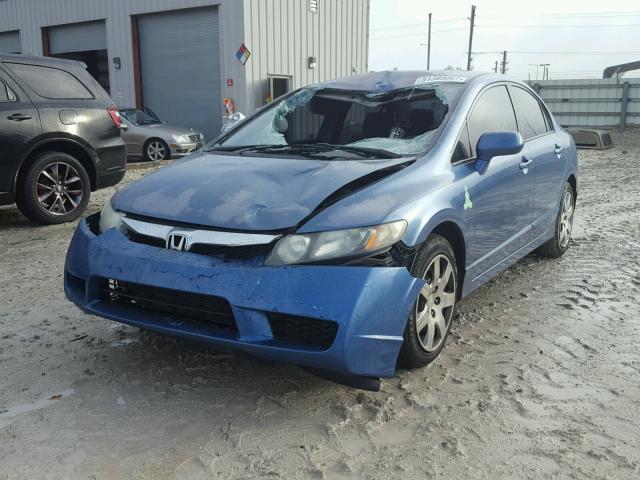 2HGFA1F56AH535297 - 2010 HONDA CIVIC LX BLUE photo 2