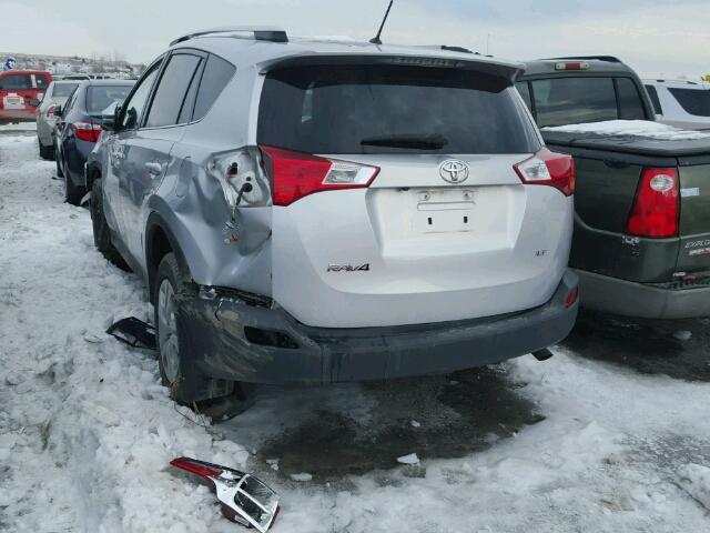 2T3ZFREV9FW229814 - 2015 TOYOTA RAV4 LE SILVER photo 3