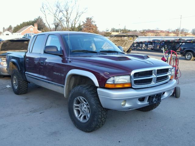 1B7HG48N52S662783 - 2002 DODGE DAKOTA QUA MAROON photo 1